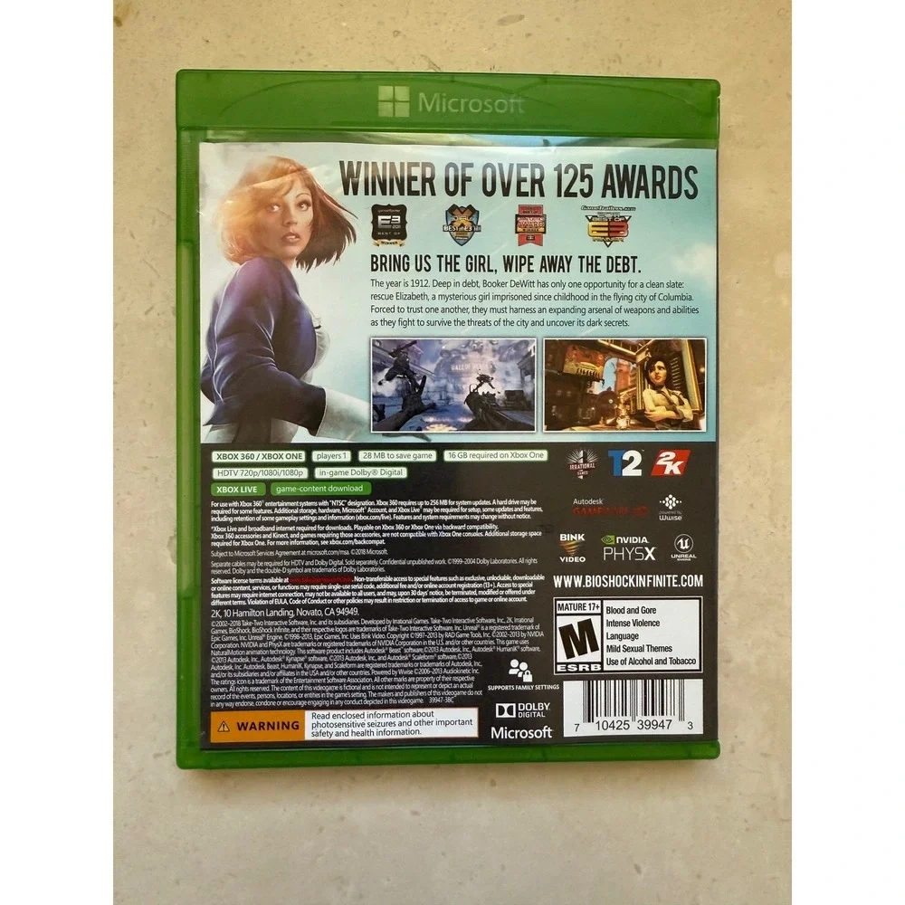 BioShock Infinite Xbox One Xbox 360 Backward Compatible Complete Tested‎